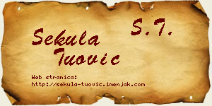 Sekula Tuović vizit kartica